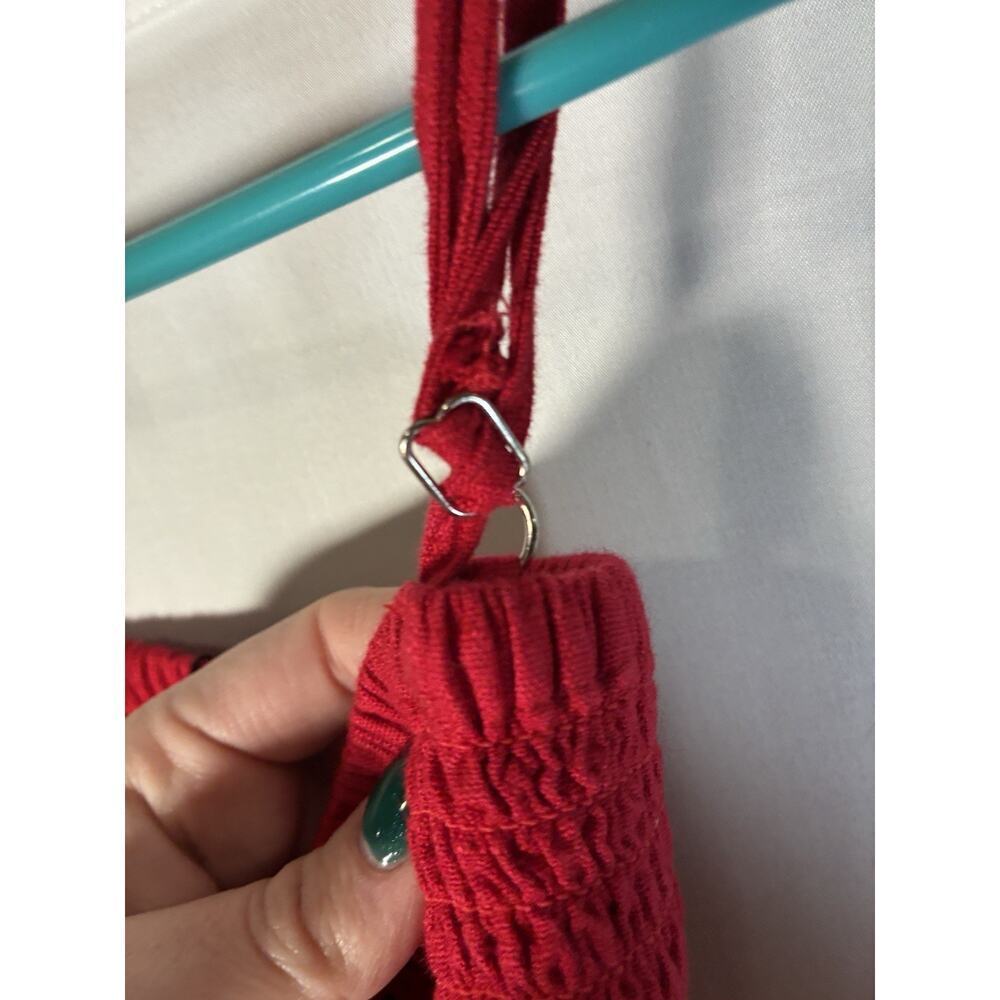 The Drop Size XL NWT Red Smocked Bodice Spaghetti Strap Maxi Dress Linen - Picture 10 of 10